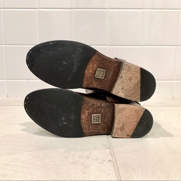 Frye Melissa Taupe Leather Tall Riding Boots 9.5M - Picture 4 of 5